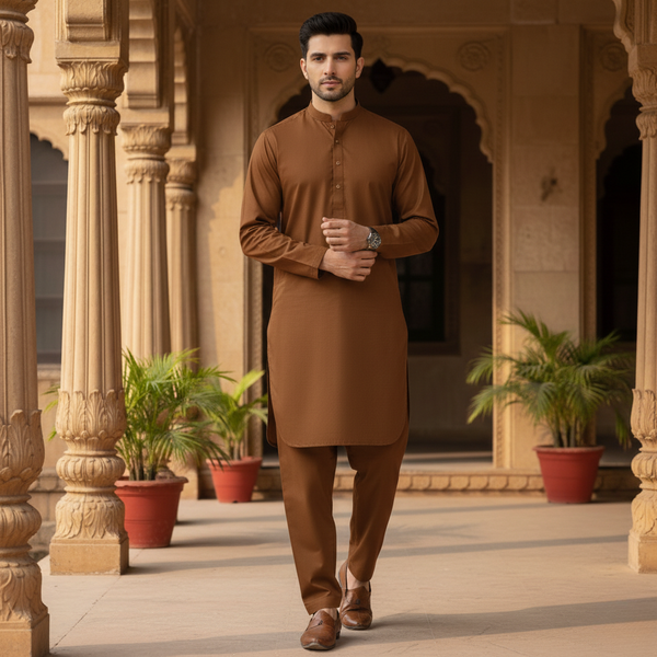 J. Junaid Jamshed Inspired Italian Boski Fabric – Royal Luxury for Men 👔🇮🇹