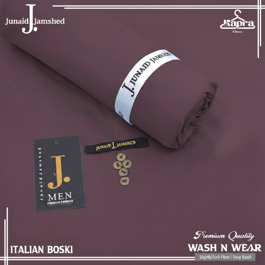 J. Junaid Jamshed Inspired Italian Boski Fabric – Royal Luxury for Men 👔🇮🇹